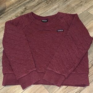 Patagonia Women's Burgundy Organic Cotton Quilted Top SzM